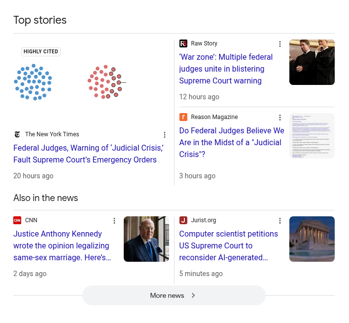 Reason in Top Stories for supreme court