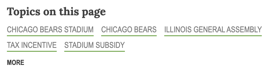 Topics on this page widget on Illinois Policy article