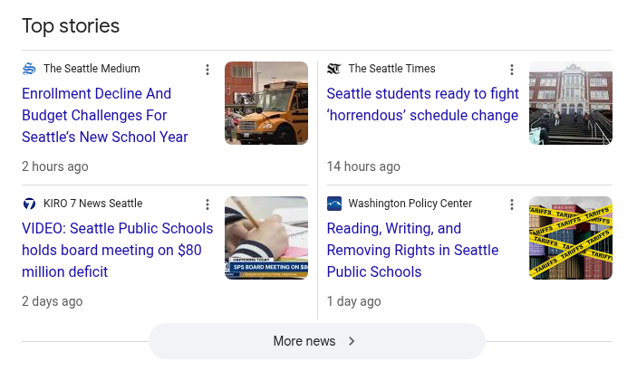 Washington Policy in Top Stories for seattle public schools